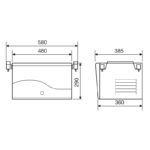 Dometic TEC29 Caravan and motorhome generator dimensions