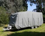 Premier Platinum Caravan Cover installed weather protection