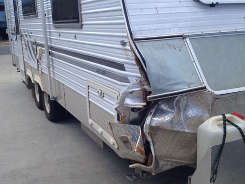 crashed caravan - insurance repair